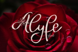 Alyfe: A Floral Script Handwritten Font for Editorial Design