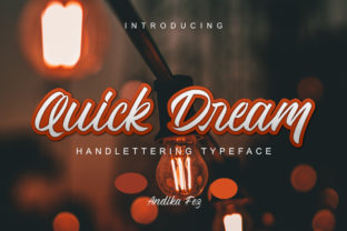 Quick Dream: A Hand Lettering Typeface for Joyful Crafts