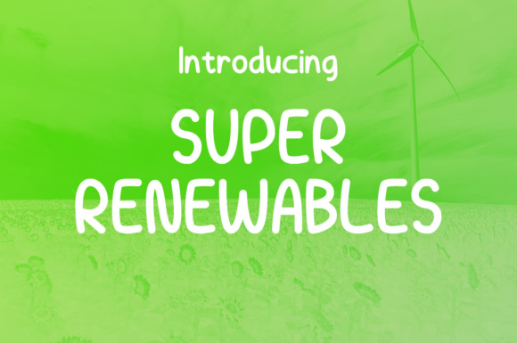 Super Renewables: A Script Handwritten Font for Authentic Editorial Design